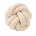 Knotenkissen 30 cm Creme Textilbezug weich dekorativ