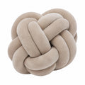 Knotenkissen 35 cm aus Plüsch Beige dekoratives Sofakissen