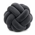 Knotenkissen 30 cm Polyester Anthrazit dekoratives Sofakissen