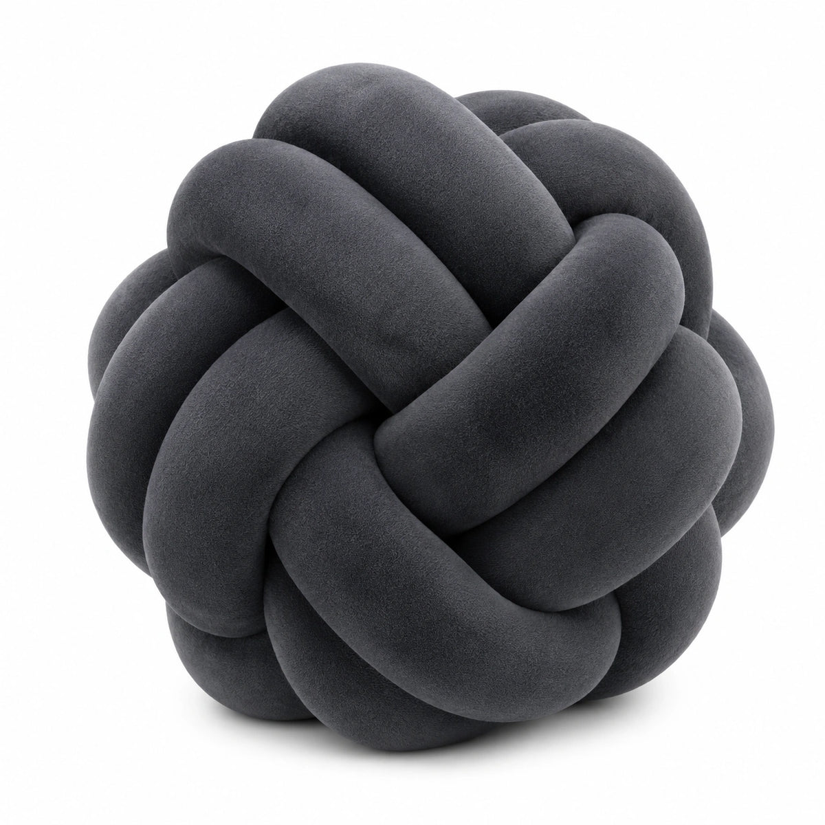 Knotenkissen 30 cm Polyester Anthrazit dekoratives Sofakissen