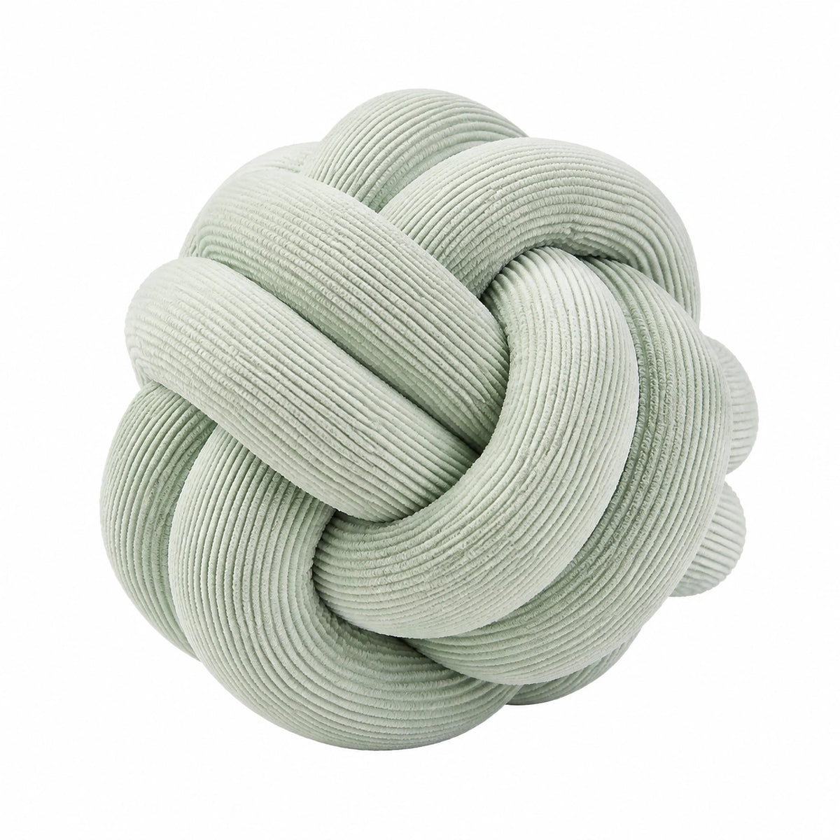Knotenkissen 30 cm aus Cord Mintgrün als Dekokissen im modernen Stil