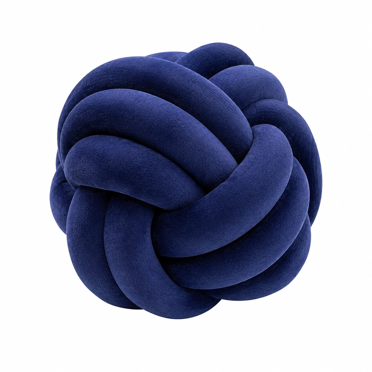 Knotenkissen 30 cm Textil Dunkelblau Dekoratives Sofakissen
