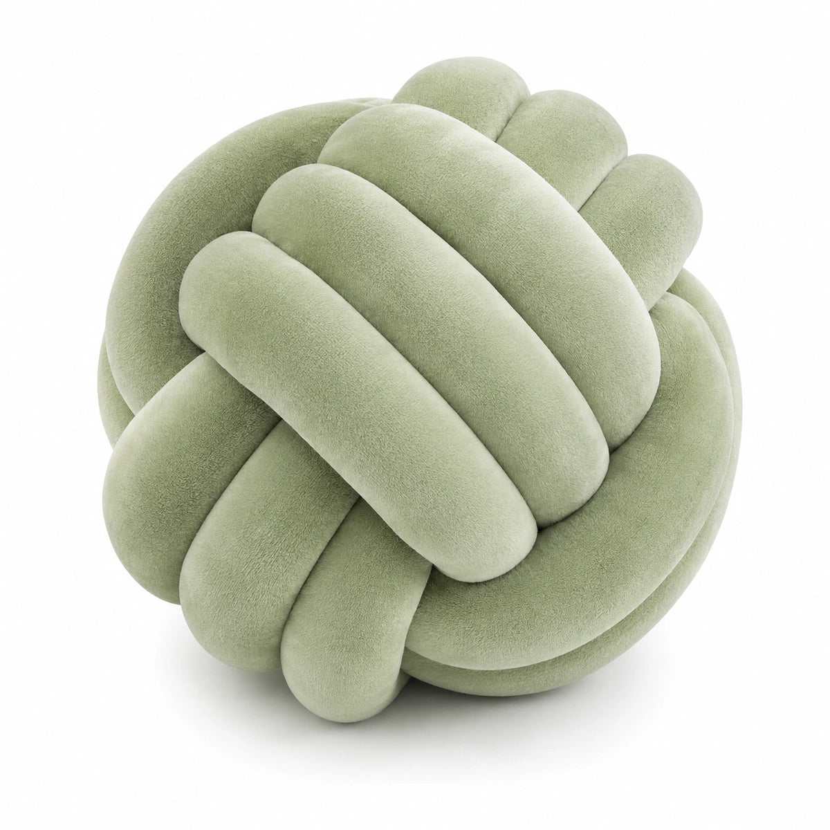 Knotenkissen 30 cm aus Polyester Hellgrün weich dekorativ