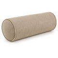 Nackenrolle 20 x 50 cm Beige Textil zylindrisch für Sofa und Bett