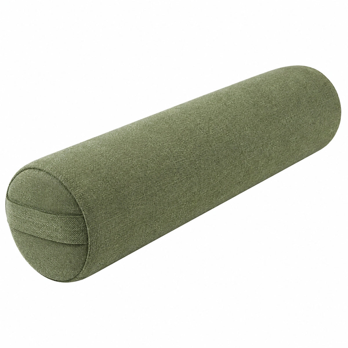Nackenrolle 20 x 60 cm Textil Olivgrün für Sofa zylindrisch