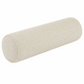 Nackenrolle 15 x 40 cm Textil Creme für Sofa und Bett zylindrisch