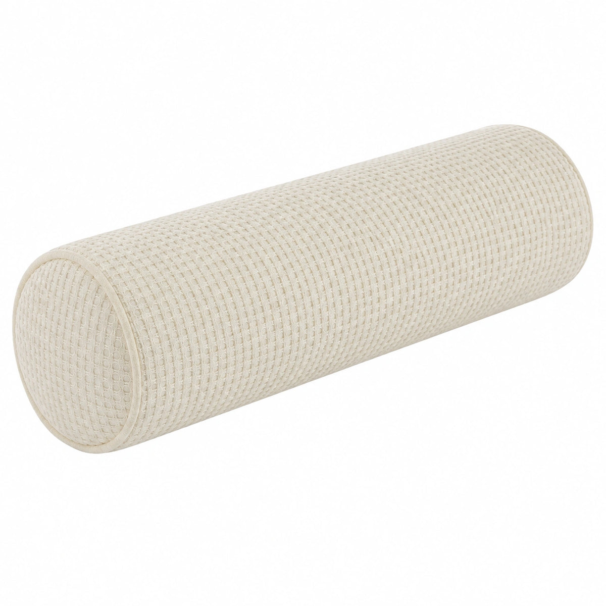 Nackenrolle 15 x 40 cm Textil Creme für Sofa und Bett zylindrisch