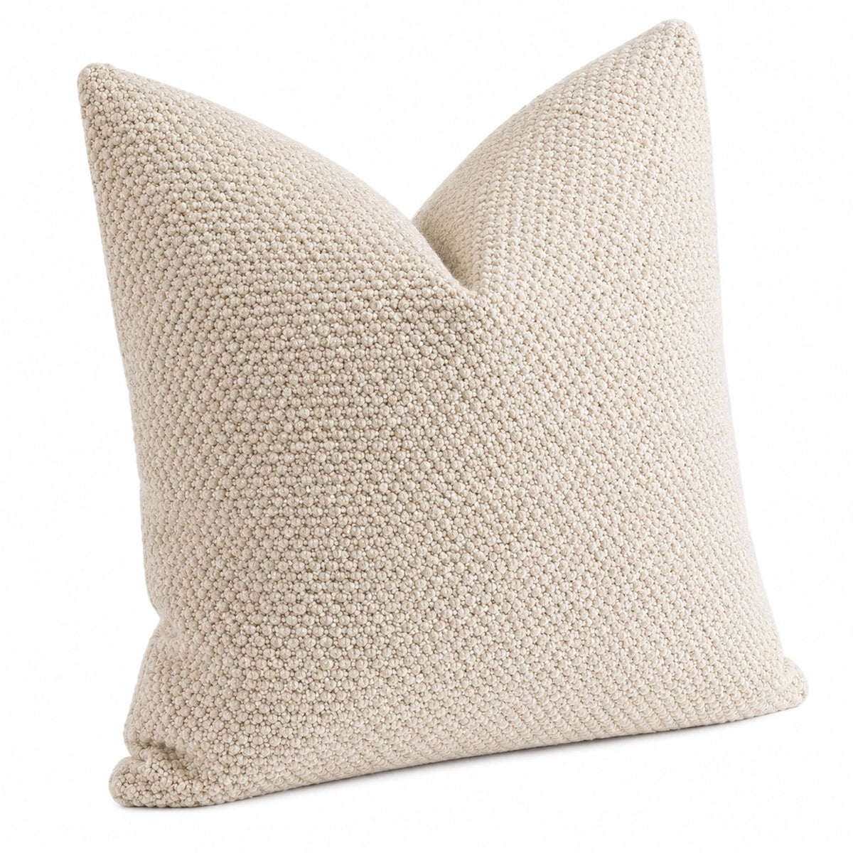 Dekokissen 45 x 45 cm in Creme mit strukturierter Textiloberfläche für Wohnräume