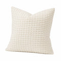 Dekokissen 45 x 45 cm Creme Polyester mit strukturierter Oberfläche