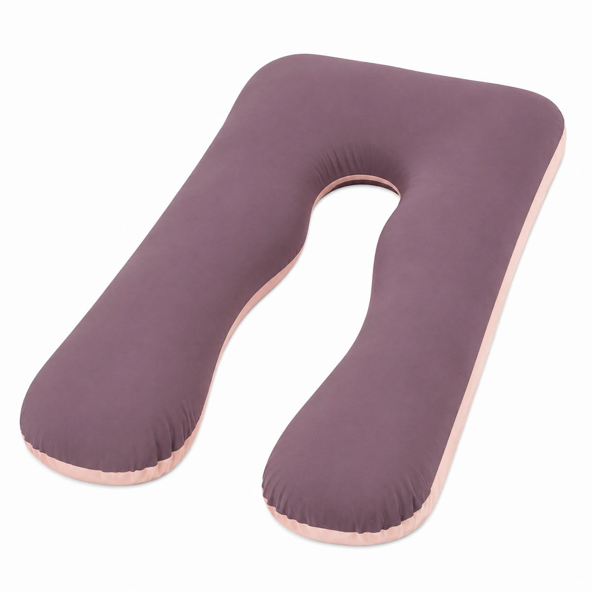 U-förmiges Schwangerschaftskissen 140 cm Textil Pflaume Rosa Lagerungskissen