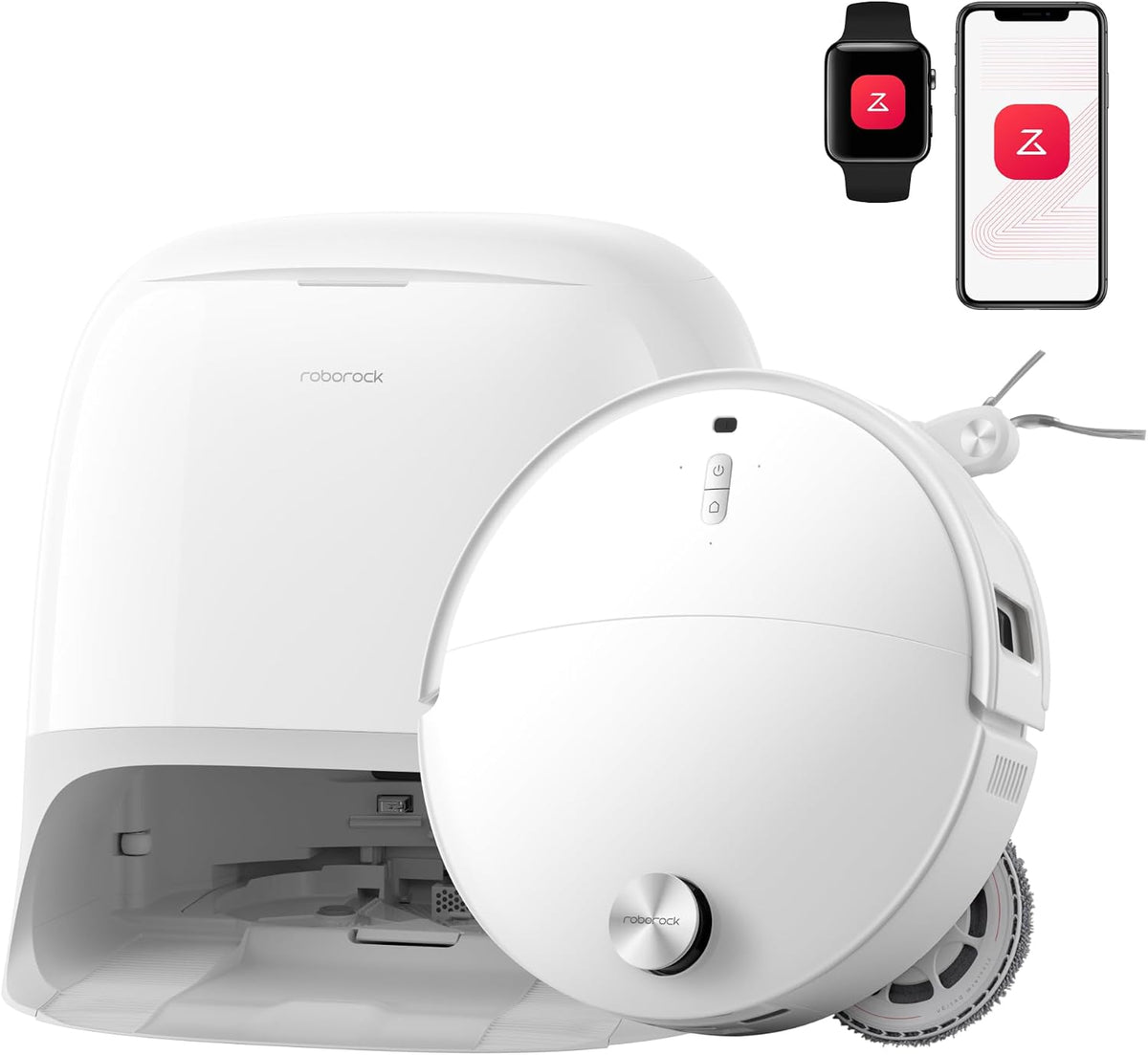 roborock Saugroboter, Schwarz, Qrevo Curv 2 Pro mit Wischfunktion&Hebarem Wischmopp