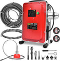 XIIW XIIW XRW-400 W Rohrreinigungszubehör, XIIW XRW-400 W, 100 mm, Schwarz, Elektrische Rohrreinigungsmaschine mit FI-Schalter für Ø30