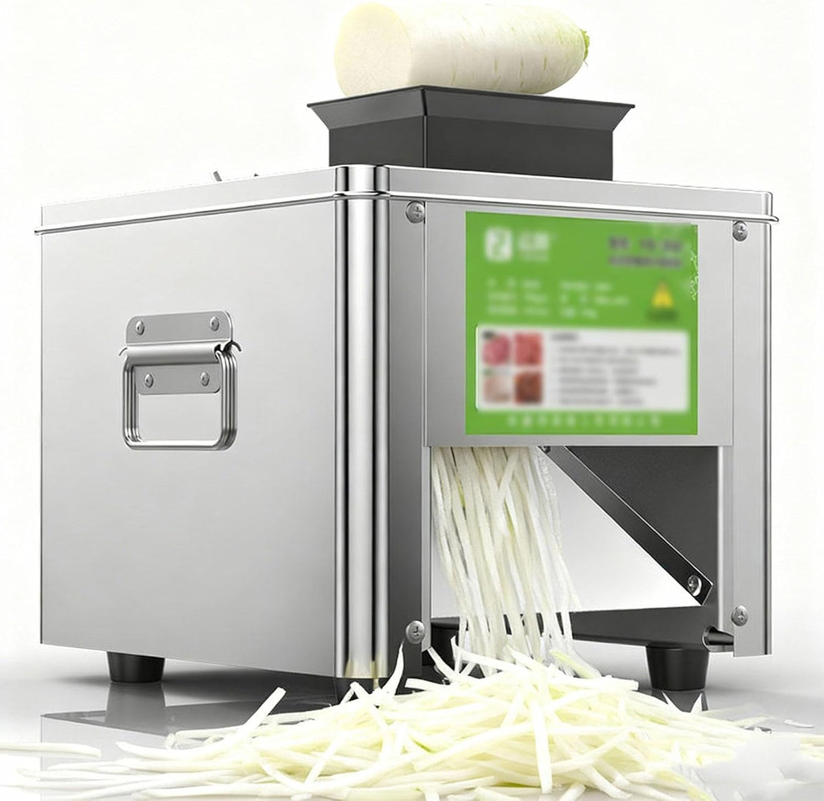GLWABOMARS Brotmesser, 150 kg, 850 W, 7 mm, Silber, Gewerbliche Frischfleischschneidemaschine aus Edelstahl