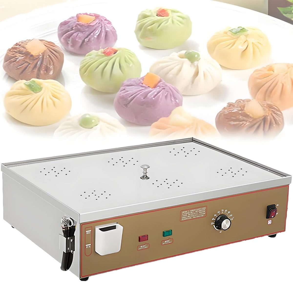 ByBoDi Monitor, 2000 W, 3000 W, 4000 W, 110 V, Edelstahl, Schwarz, Elektrischer Dim-Sum-Dampfgarer, präzise Temperaturregelung von 30