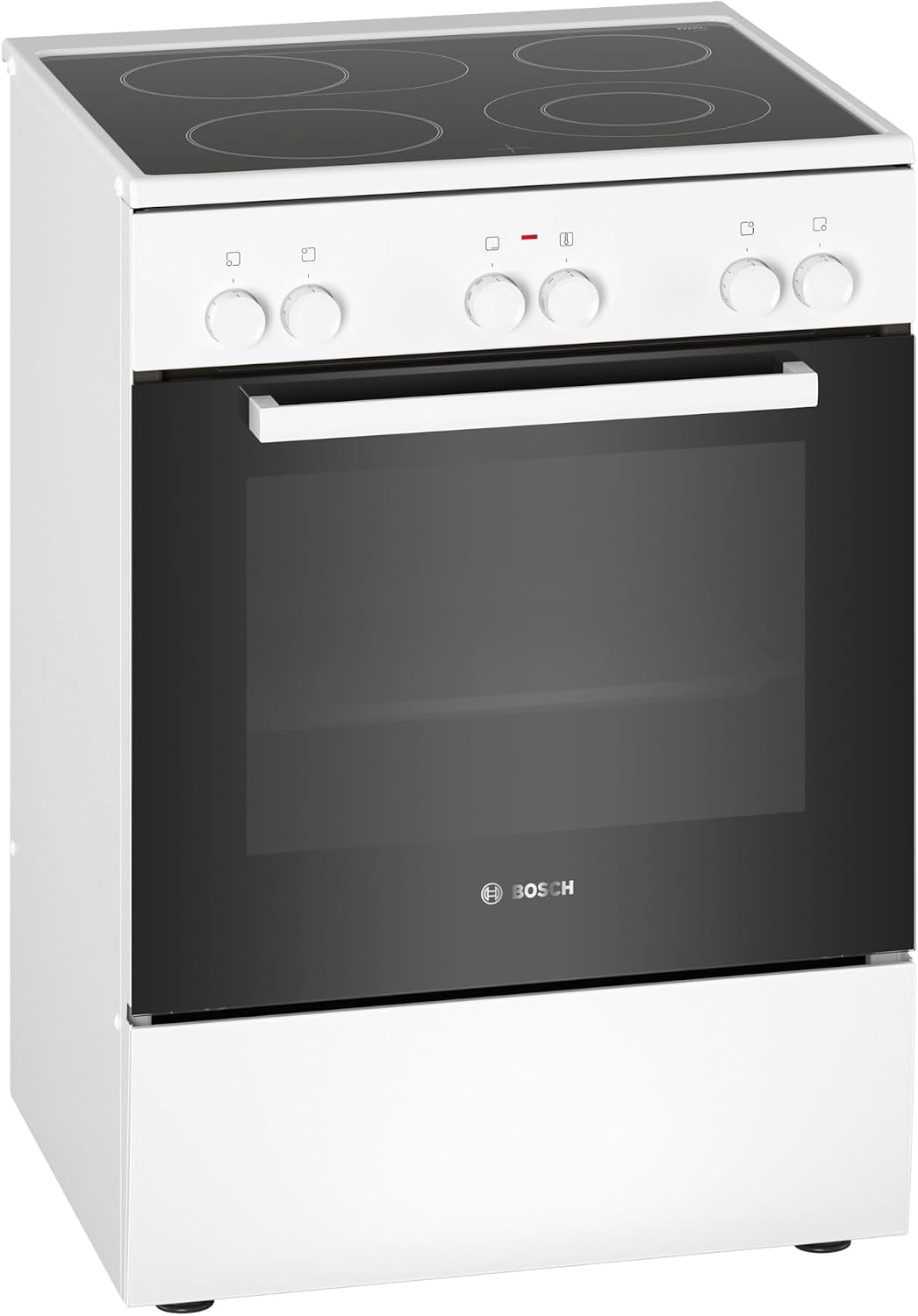 Bosch Elektroherd, 60 cm, Schwarz, HKA090220 Serie 2 Elektro-Standherd, breit, 3D Heißluft Backen auf 3 Ebenen