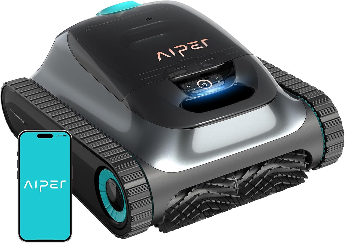 AIPER Poolroboter, Schwarz, (2026 Upgrade) Scuba S1, Individueller Wochenreinigungsplan, 270 Min. Laufzeit, Wasserlinienreinigung