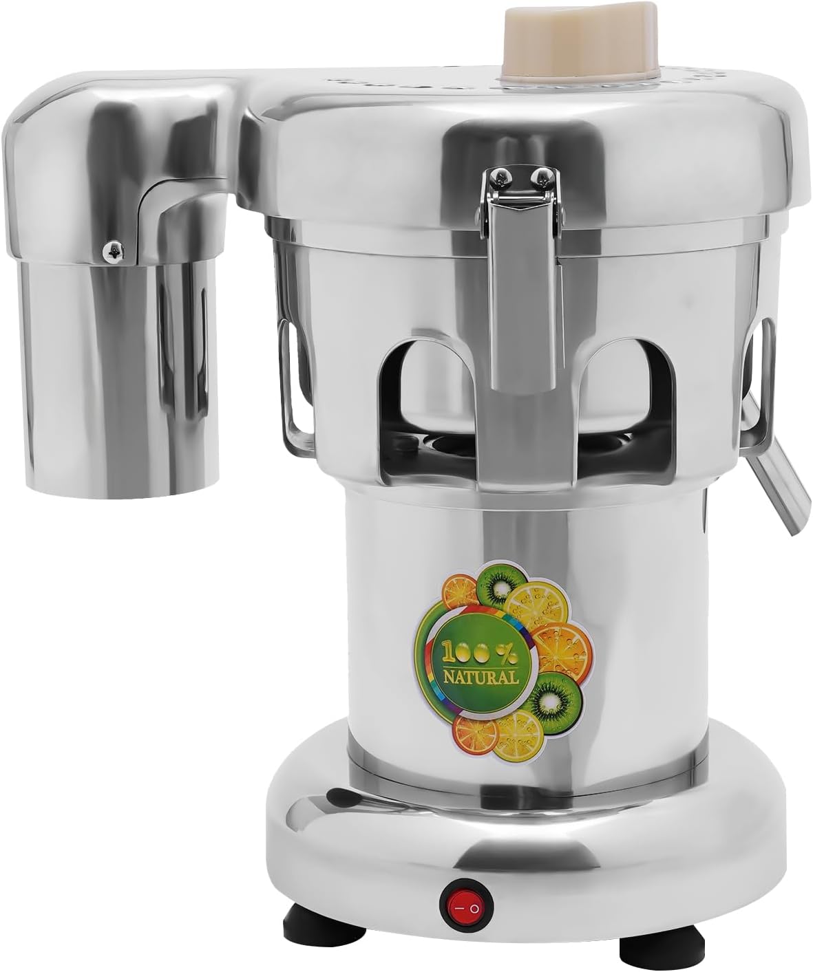 HarBin-Star Zitruspressen, 370 W, 600 W, 85 mm, Rostfreier Stahl, Kunststoff, Gummi, Silber