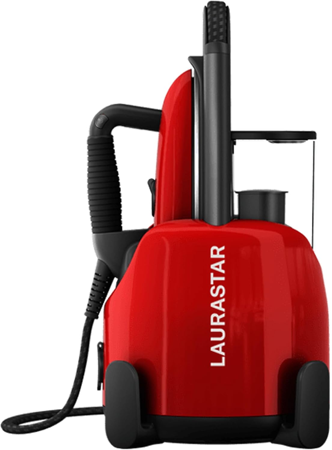 Laurastar Dampfbügelstationen, Rot, Lift Original Red, 3-in-1 Bügelstation, die Ihre Kleidung entknittert, bügelt und reinigt