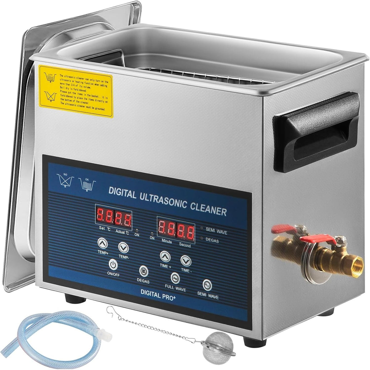 TRDEWR Waschmaschine, 6 L, Weiß, Ultraschall Reiniger Mit 28/40khz Doppel Frequenz Digitale