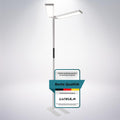 LUXULA Schreibtisch, 120 W, Weiß, LED Büro Stehlampe DUO, 8500 lm, 4000K Neutral, dimmbar, CRI>98 Vollspektrum, UGR<16 blendfrei