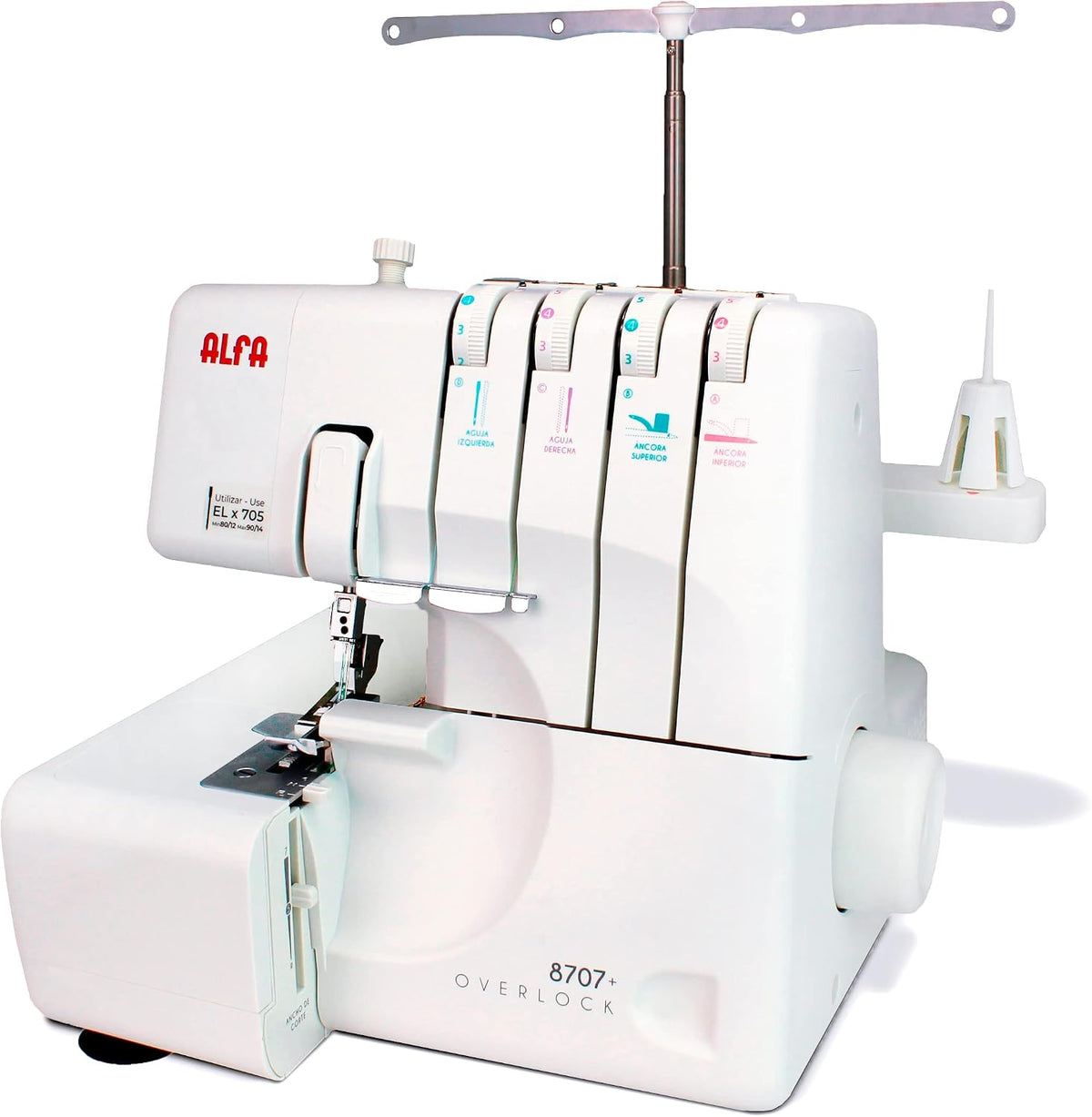 Alfa Overlock-Nähmaschinen, Schwarz, 8707 Overlock Nähmaschine für den Hausgebrauch