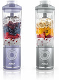 Ninja Mini-Standmixer, Silber, Blast Max BC251UKLS Tragbarer Mixer, 570 ml, wiederaufladbarer Akku, Mixbecher und auslaufsicherer Deckel