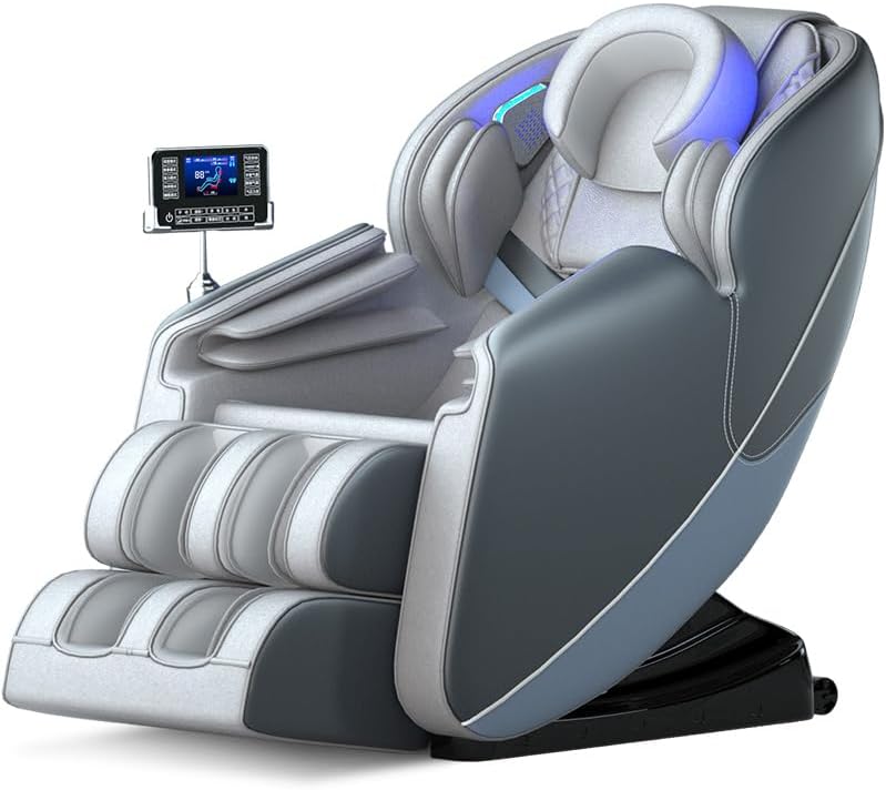 kowdom Relaxsessel, 24 V, Grau, 8D Massagesessel 2026, Zero Gravity, Wärme, Bluetooth, Ganzkörper, Wärme, Sicherheit & dt. Anleitung
