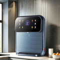 BDJSN Schreibtisch, 2200 W, 25 L, Schwarz, An Der Wand Montierter Wasserspender, Elektrischer Smart-Touch-Heißwasserspender Mit 6