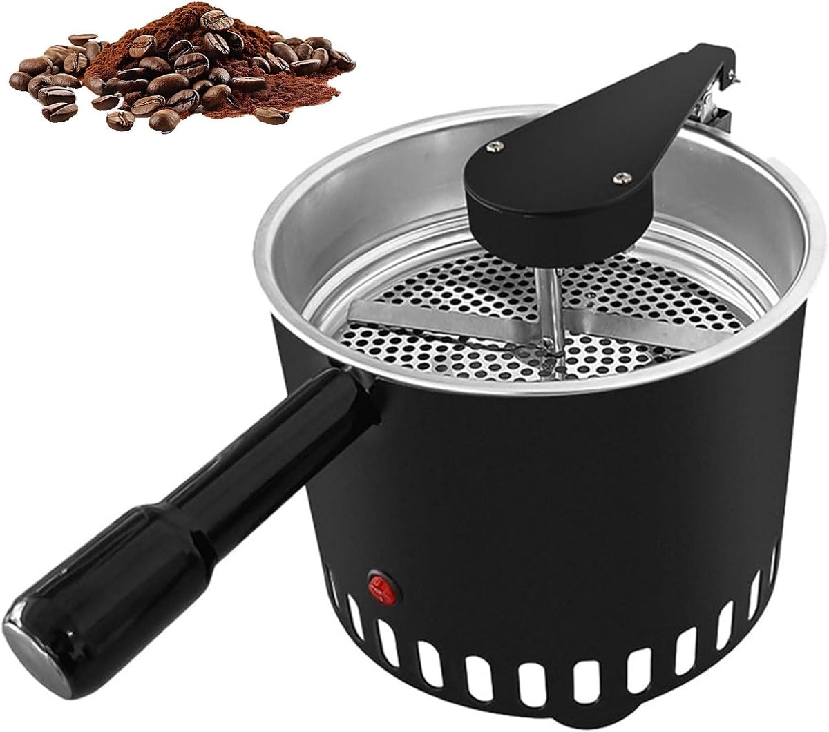 Kaffeebohnen Monitor, Weiß, Kühlmaschine, schneller Bräter mit Edelstahlgeflecht, leistungsstarker Ventilator, automatisches Rühr-Design