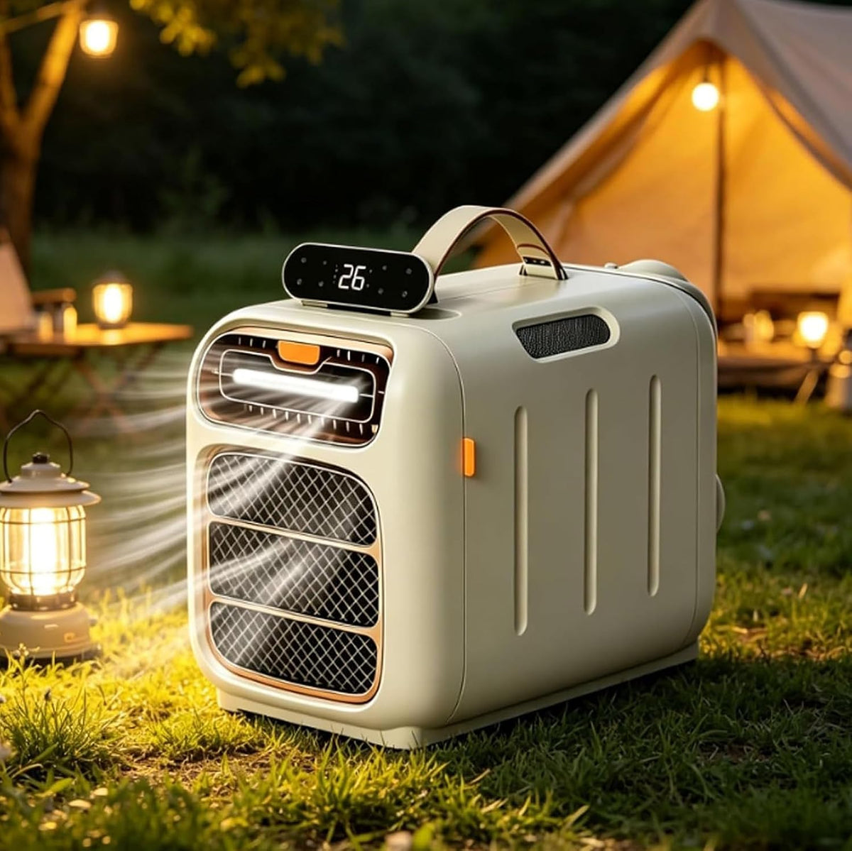 zxmeimm Mobiles Klimagerät, Weiß, Tragbare Klimaanlage mit Heizfunktion für Camping, Zelt und Camper CoolingOnly