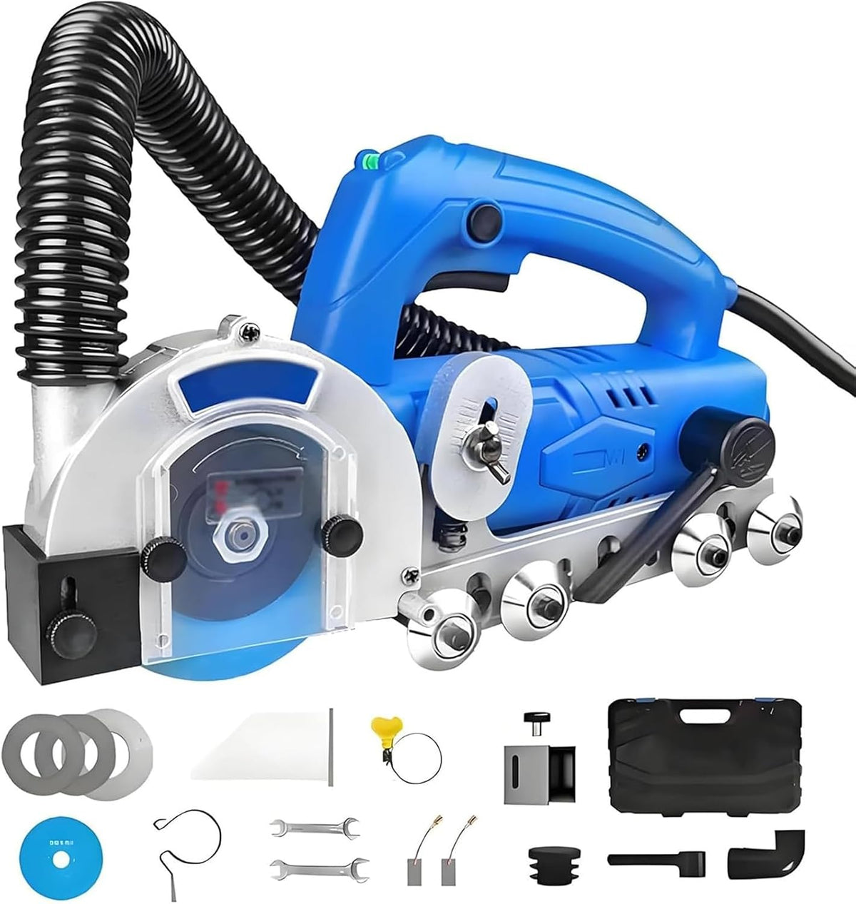 WOTZOV Fugenreiniger, 1200 W, 220 V, Schwarz, Elektrischer , Professionelle Fliesenreinigungsmaschine Mit Saugfunktion