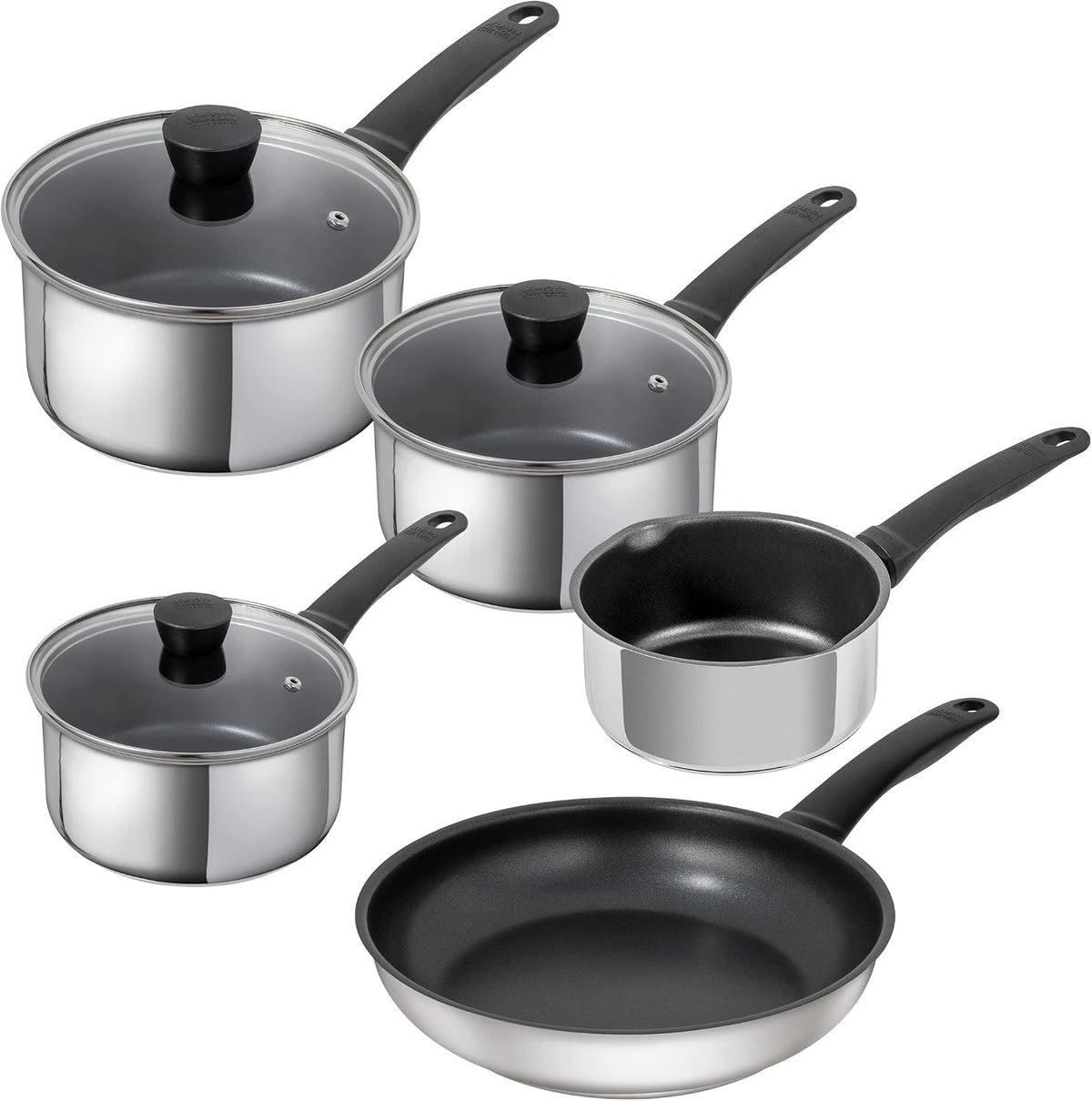 KUHN RIKON Topf- & Pfannensets, Silber, Classic Kochgeschirr-Set 5-teilig - Induktion Edelstahl Topf