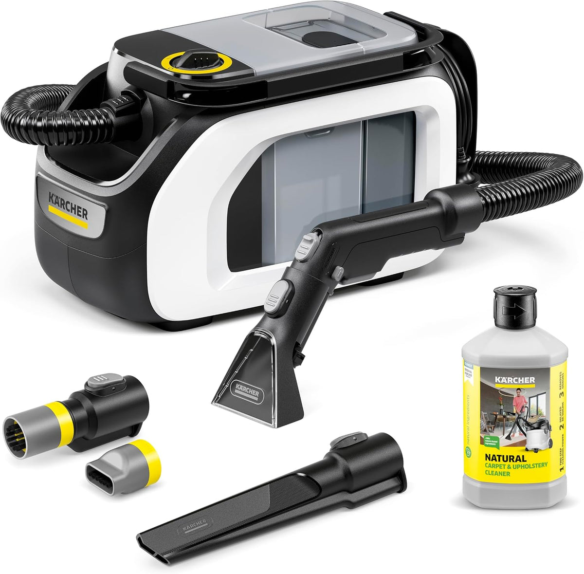 KÄRCHER Waschsauger, 4,1 kg, 500 W, 1,7 l, Schwarz, SE 3 Compact Home Shoe N1, Aufnahmeleistung:, Frischwassertank