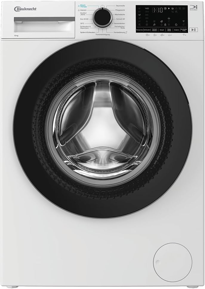 Bauknecht Waschmaschine, 10 kg, Weiß, B W 10A30 BS, 1400 U/min, Frontlader, Steam Therapy & Steam Technologie, Adaptive Wash