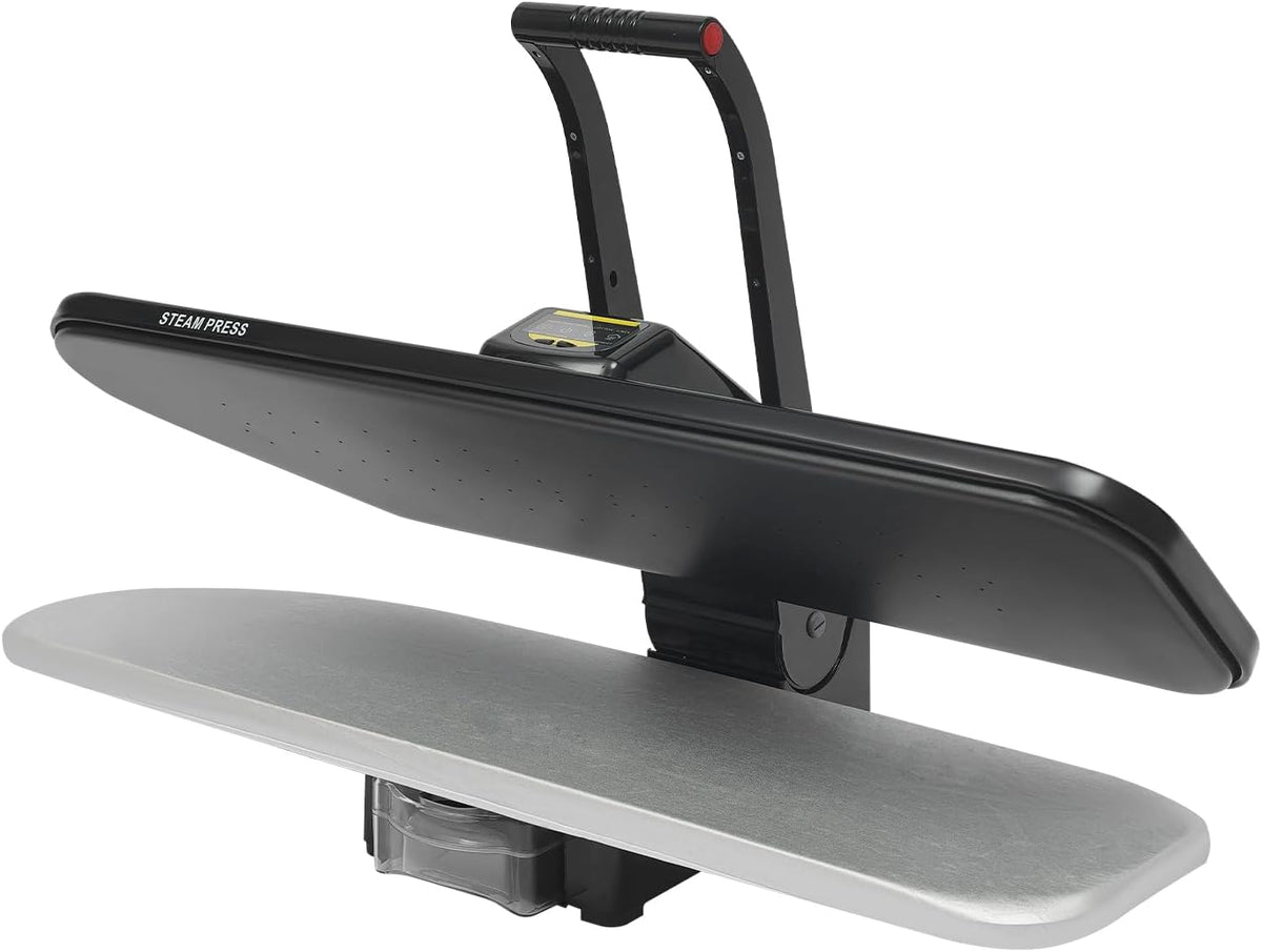 ATIVLB Bügelpressen, 36 Zoll, 1600 W, 1 L, Schwarz, Bügelpresse Dampfbügelpresse LCD-Bildschirm 5, 120 g/min Dampf
