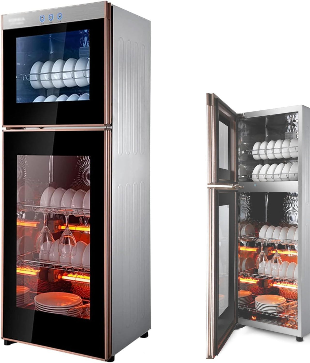 RETRIN Sterilisatoren, 119 cm, 138l, 168l, 198l, Grau, Sterilisationsschrank Für Geschirr Und Teller / /, Große Kapazität