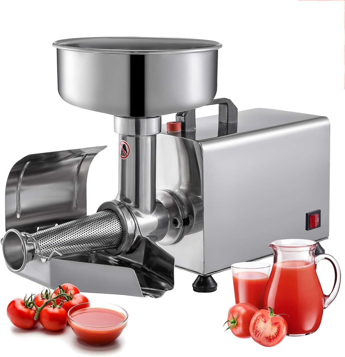 QYDZSHOP, 450 W, Edelstahl 304, Silber, Elektrische Tomatensiebmaschine, Marmeladenkocher Aus Edelstahl 304, Für Hausgemachte Saucen Und Marmeladen