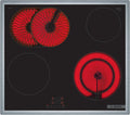 Bosch Kochfeld, 60 cm, Schwarz, PKN645BA2E Serie 4 Elektro, autarkes Glaskeramik- breit, TouchSelect, Bräterzone
