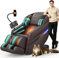 Gegcucey Audiogerät, Grau, 3D SL-Track-Massagesessel, Ganzkörper-Massagesessel mit 8 Luftkammern, Heizfunktion für Beine und Taille