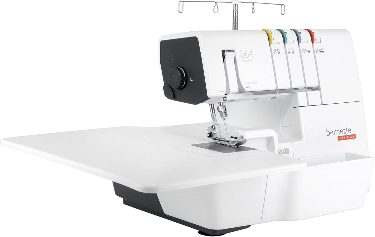Bernette Overlock-Nähmaschinen, Weiß, Overlockmaschine B64 Airlock - - Stoff - 5 Jahre Garantie