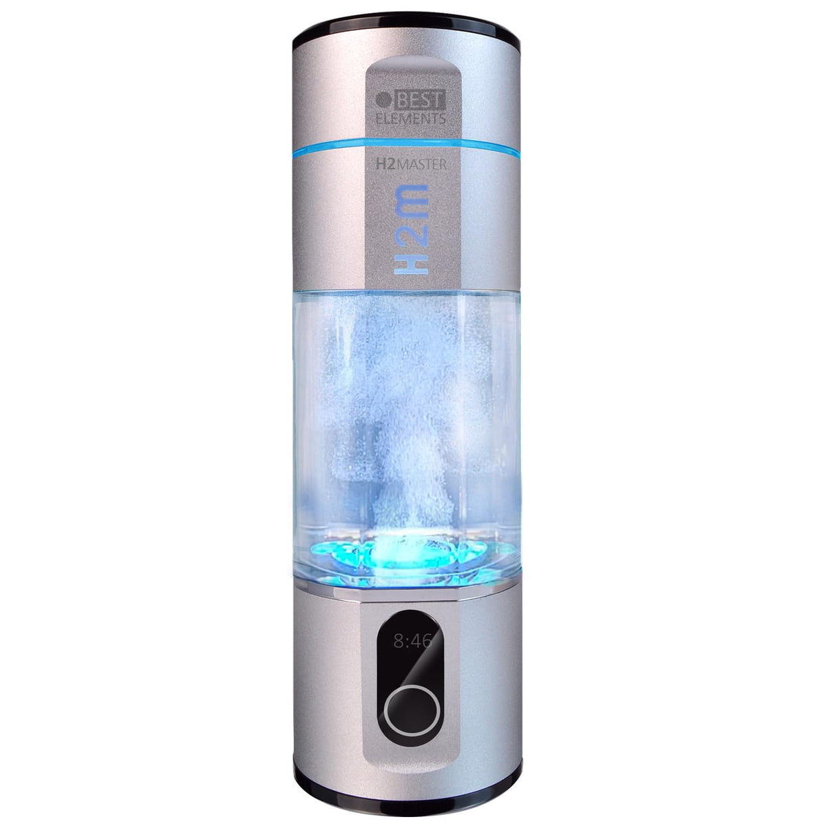 BestElements Wasserfilter, Silber, H2 PLUS V2 Mobiler Hydrogen Wasserstoff-Booster