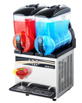 VEVOR Frozen Drink-Automaten, 15 L, Silber, kommerzieller Frozen Drink Maker, x 2 Slush-Maschine mit zwei Tanks