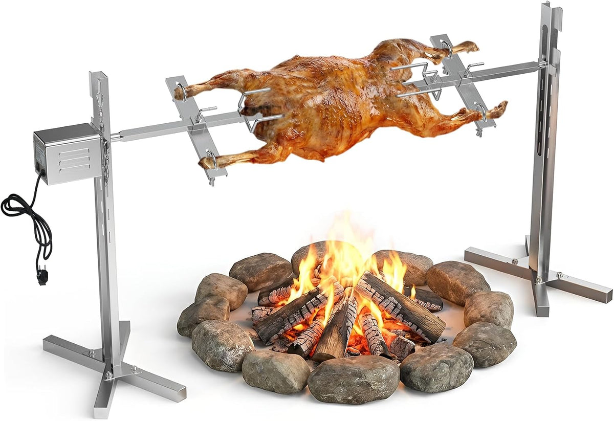 DOBADN Bräter & Grills, 60 kg, Schwarz, Spanferkelgrill mit Motor Belastbarkeit