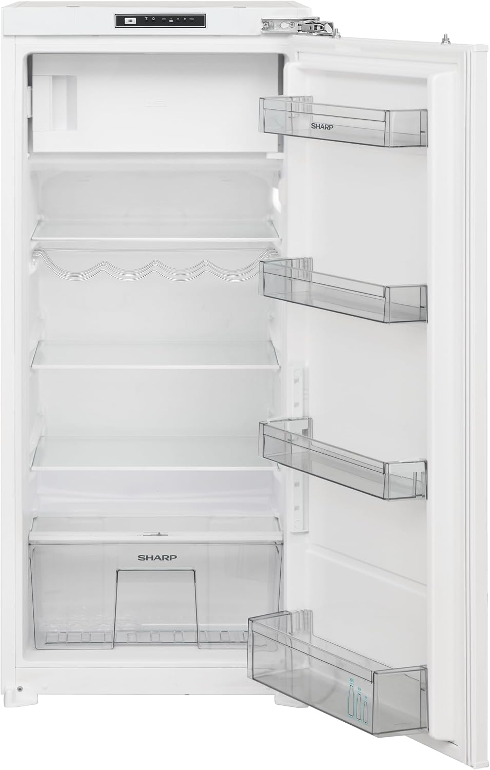 SHARP Kühlschrank, 178 L, 33 dB, Weiß, SJ-LD180E0XD-EU Einbau mit Gefrierfach für 123er Nische, (Gemüsefach mit Feuchtigkeitsregler)