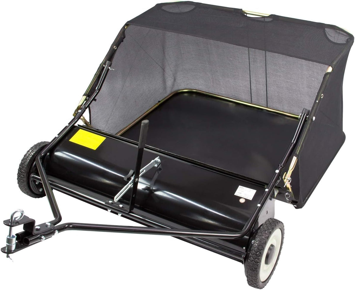DEMA Rasenmäher, 95 cm, Schwarz, Rasenkehrmaschine, Laubkehrmaschine, Rasenkehrer, Laubkehrer, robust, langlebig