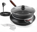 Wok Kochfeld, 2500 W, 275 V, Schwarz, Induktions, induktionskochplatte mit 12 Heizstufen Kochplatte Induktion, LED Display