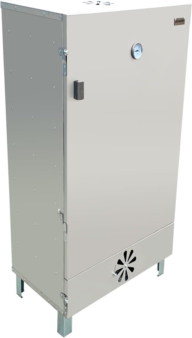 FIREND Outdoor-Grill, Silber, GOLIATH ISOLIERT Räucherofen/Räucherschrank Räucherkammer