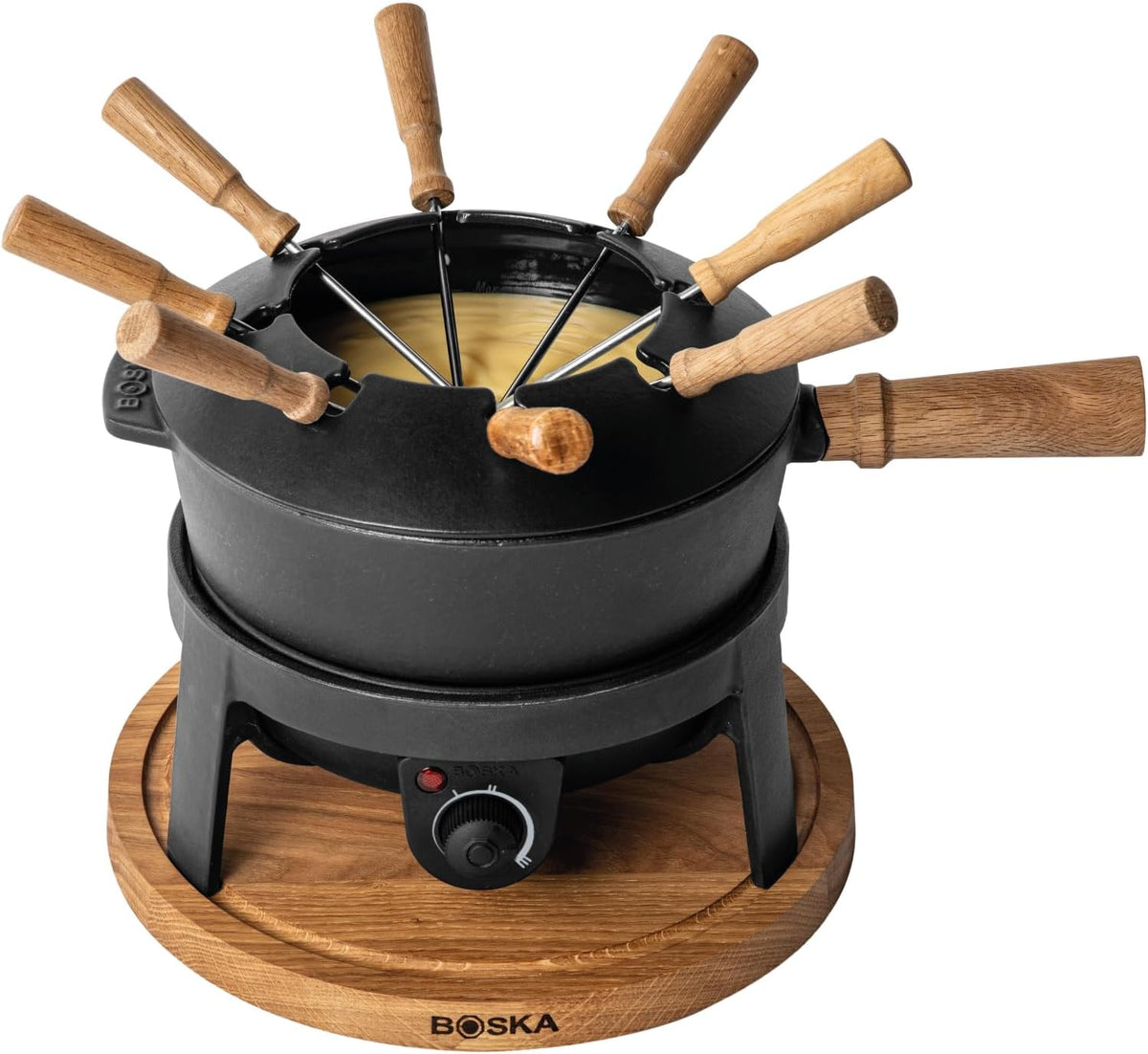 BOSKA Elektrische Fondues, 2,2 L, Schwarz, Fondueset Elektrisch Pro - Premium Fondue - Käsefondue