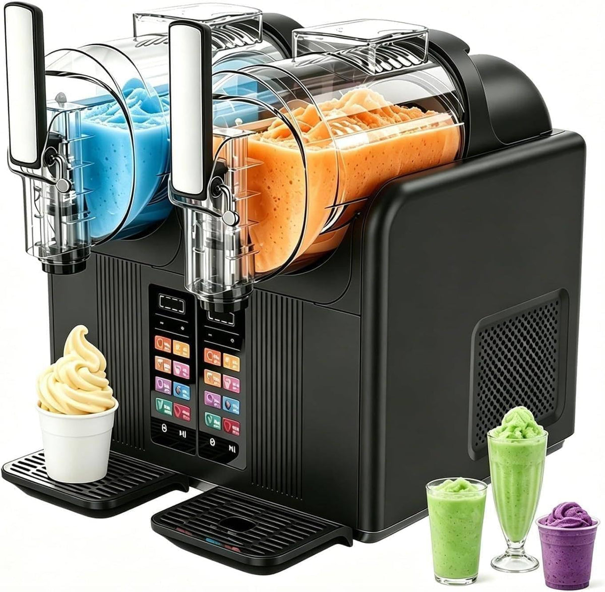 XUXIAO Eismaschine, Schwarz, Slush EIS Maschine für Zuhause