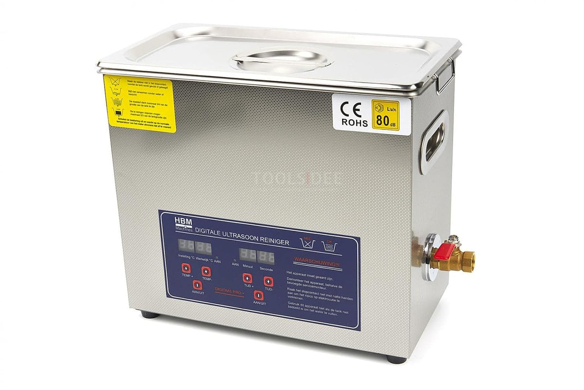 HBM Labor-Reinigungsartikel, 6,5 Liter, Schwarz, Professioneller Ultraschallreiniger